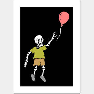 Skull reach the ballon Posters and Art